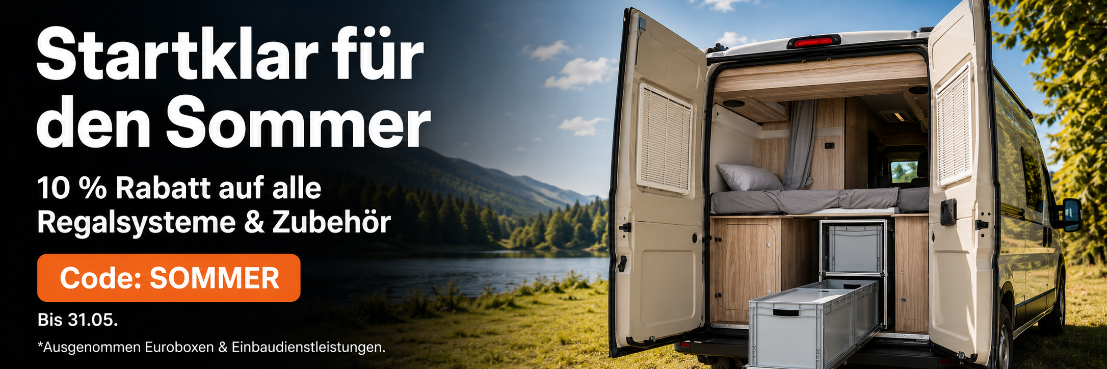 Start in den Sommer mit 10 % Rabatt auf alle Regalsysteme...