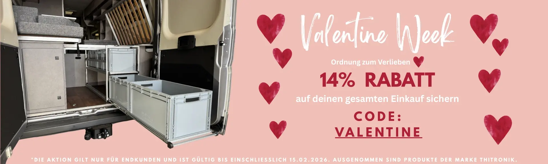 14% Rabatt auf Regale & Zubehör während der Valentine...