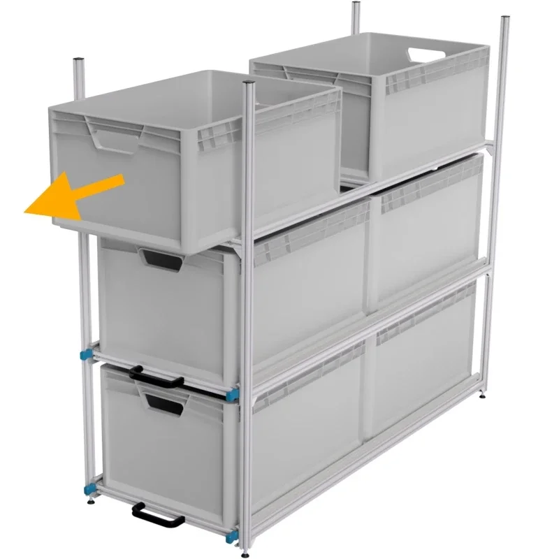 Rahmen für die oberste Etage des Regalsystems, damit auch über den Türausschnitt hinweg der Raum vollständig ausgenutzt werden kann.