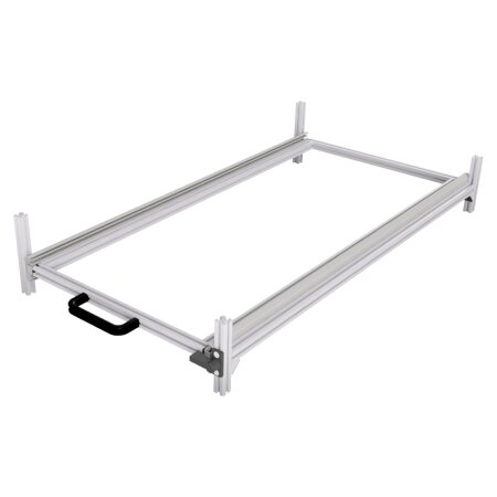 Teleskopvollauszug 90 cm, für eine EuroBox 60 x 40 cm und eine EuroBox 40 x 30 cm, Lock-In Verriegelung, inkl. Montagematerial