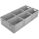 6 Stück EuroBoxen 40x30 cm