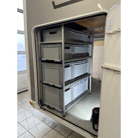 EuroBox-Rahmen, 120 x 40 cm, Entnahme der Boxen auf langer Seite