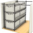 Campingmöbel-Halter mit Airline-Schiene für 120 cm lange Regal-Systeme